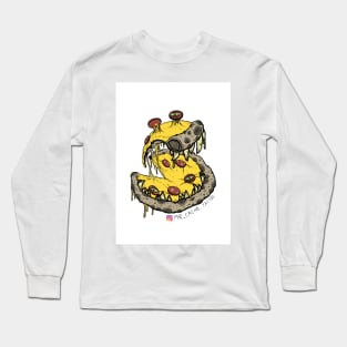 Pizza eats you instead Long Sleeve T-Shirt